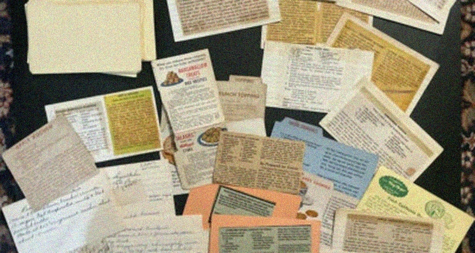 handwritten recipe cards vintage